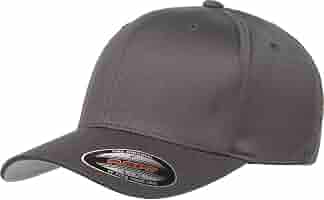 Flexfit Wooly Combed Twill Cap - XXLarge Dark Gray, Structured Mid-Profile Baseball Hat With Stretch Band