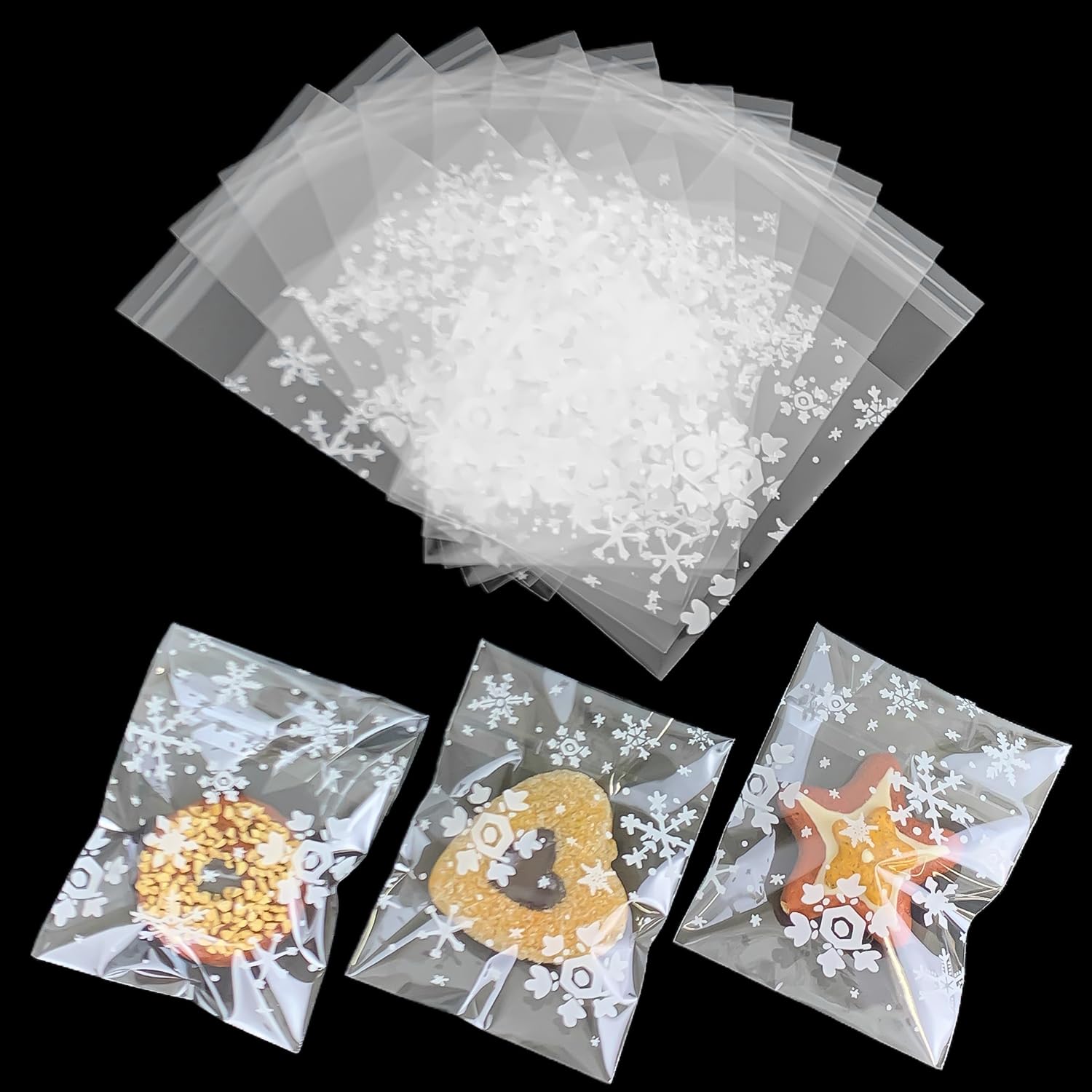 100 Sachets En Cellophane Autocollants Réutilisables 7x7 Cm | Idéal Pour Biscuits, Bonbons, Bijoux, Cadeaux | Transparents, étanches, Résistants