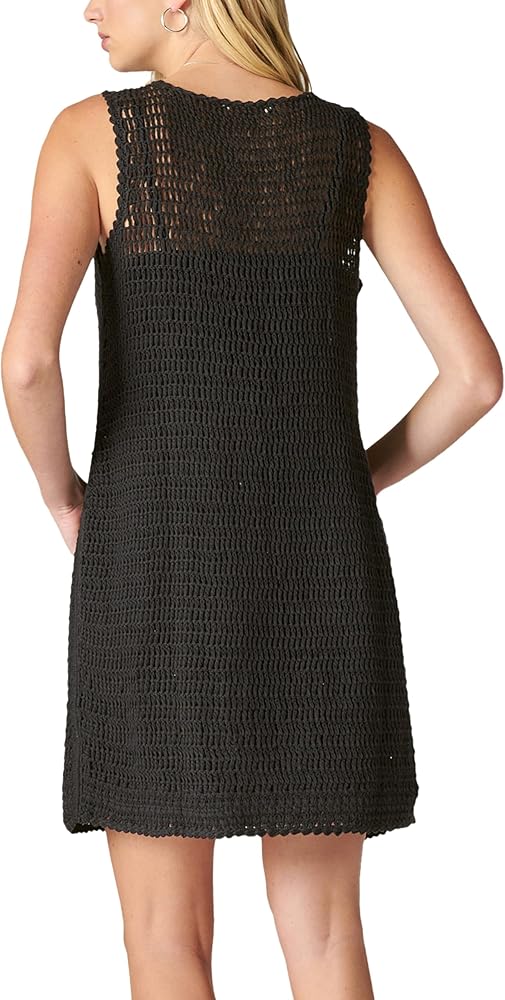Lucky Brand Women's Crochet Baja Tunic Dress, Meteorite, XS at Amazon  Women's Clothing store