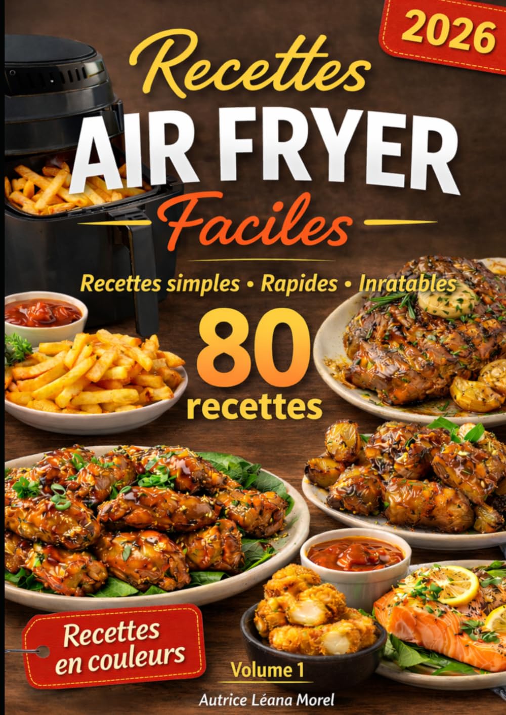 Air Fryer - 80 Recettes Faciles et Rapides: Viandes, Poissons, Légumes & Apéro – Des recettes croustillantes, saines et gourmandes pour friteuse sans huile