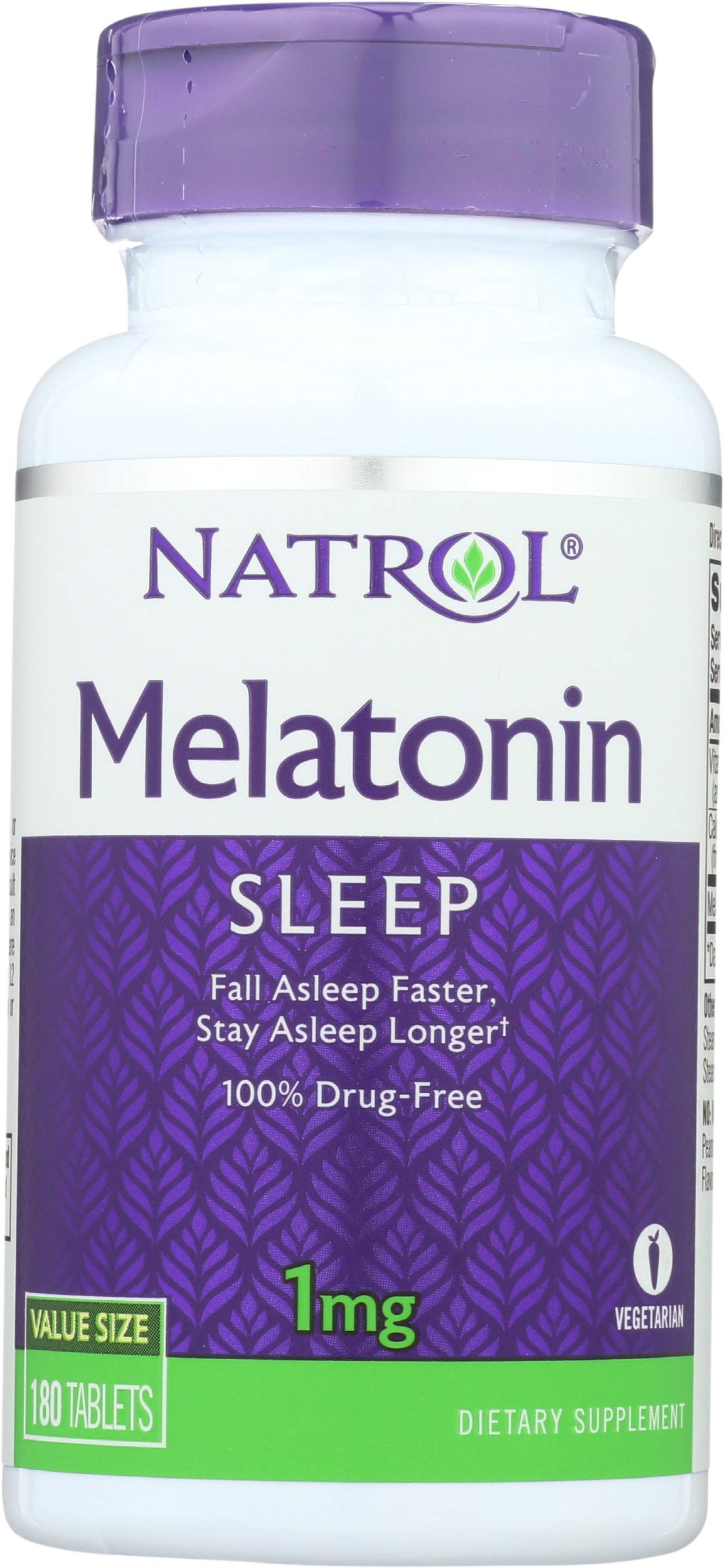 Natrol, Melatonin 1mg, 180 Tablets