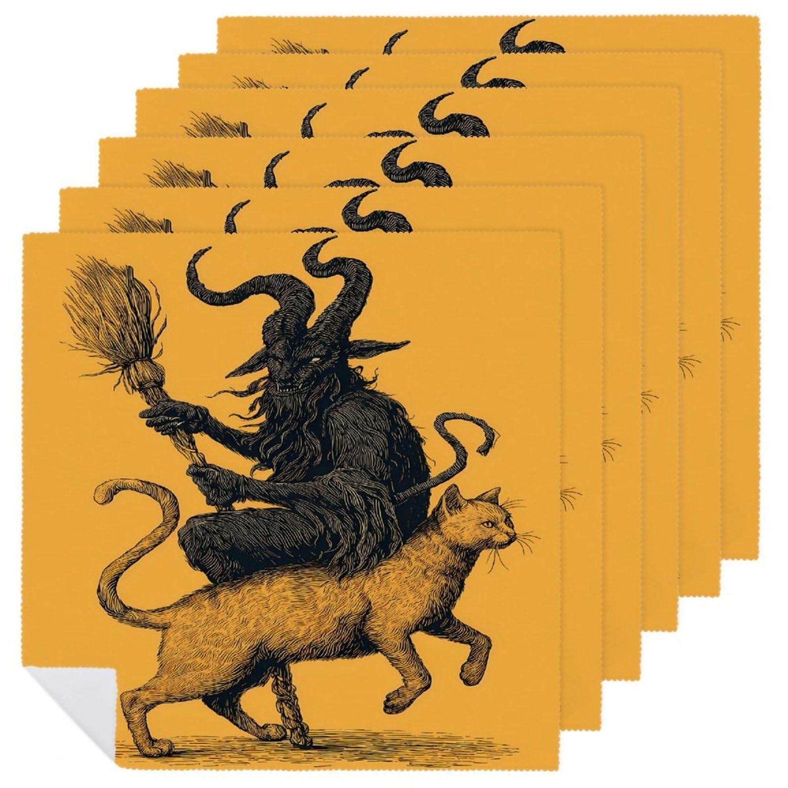 Servilletas de tela Krampus on Cat para bodas y fiestas con un toque sofisticado