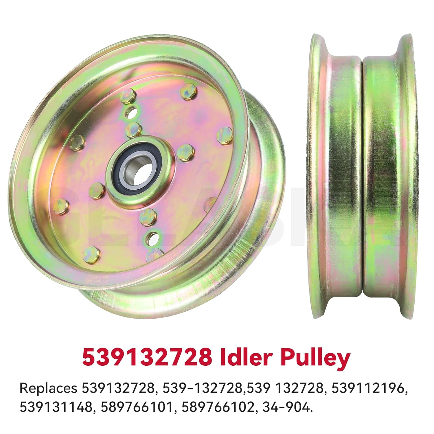 GELASKA 3 Pack 539132728 Idler Pulley Replaces 589766102 Pulley, Husqvarna 589766101 Idler Pulley, 539112196, 539131148, for Husqvarna RZ4623, MZ6128, Z246, MZ61, MZ5225, YTH24V48, GT52XlS Tractors
