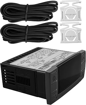 XR06CX-4N1F1 Temperature Controller for 120V 50-60HZ Commercial Refrigerators Freezer Includes Temperature Sensor Probes and Clasp