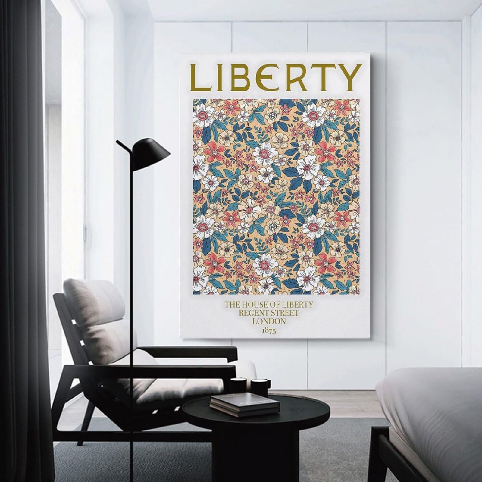 Junmoney IBERTY House Of Liberty Canvas Wall Art, 20x30inch(50x75cm), for Bedroom Decor, Cosy Corners Or Studios, Stylish Decor for A Restful Room Update
