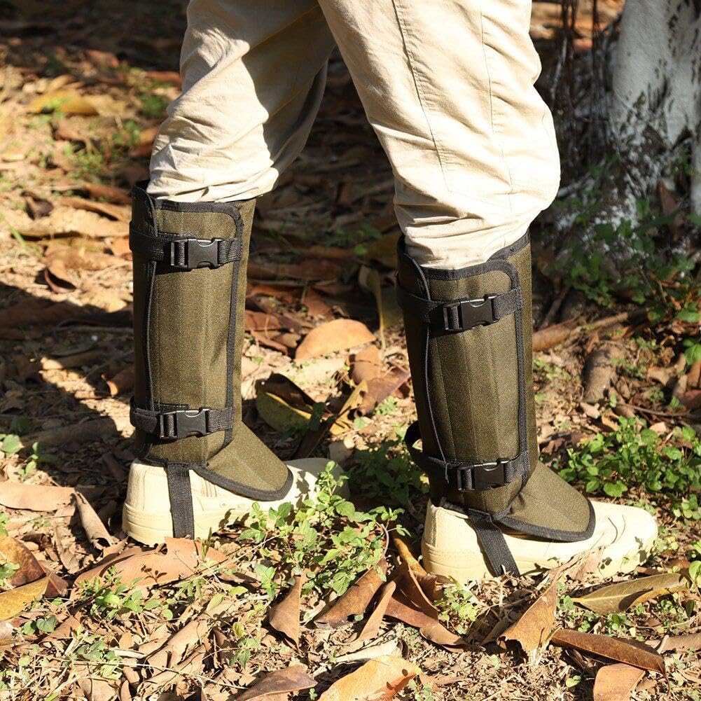 Gaiters De Serpientes para Caza, Guardias De Serpientes Aire Libre, Polainas De Polaina De Serpientes para Hombres, Mujeres, Protección contra Mordedura De Serpientes para Piernas,