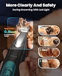 oneisall Quiet Dog Clippers for Grooming LED Light, Cordless Dog Grooming Kit 4 in 1, 2000mAh Pet Clippers Paw Trimmer Nail Grinder for Paw, Nail, Face, Ears, Legs, Body | Quiet Clippers & Nail Grinder, Cordless, 3.7 hrs Runtime, LED Display, Safe fo