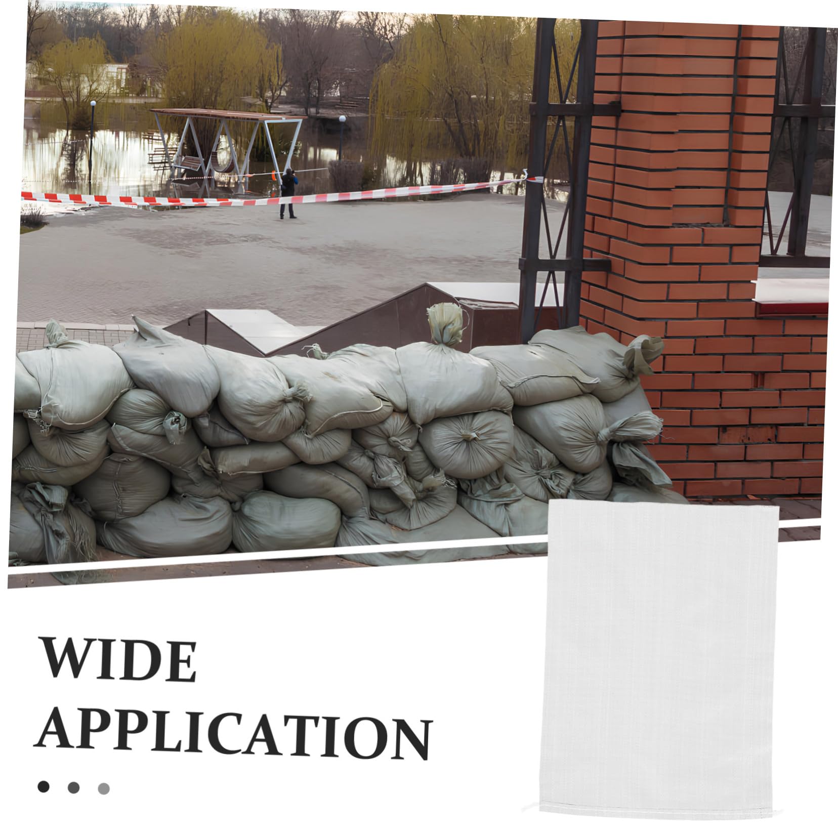 jojofuny 20kawałki Wodoodporne Worki Piaskowe z Polipropylenu Wytrzymałe Worki Do Ochrony Przed Powodzią Do Przeprowadzki i Transportu Reusable Heavy-duty Sandbags