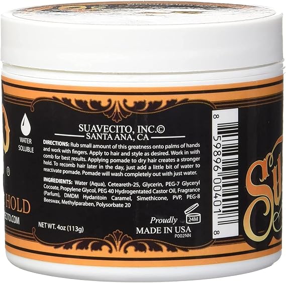 Suavecito Firme Strong Hold Pomade Water Based Medium Shine for Men 2x 113g