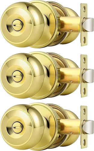 Vista 67 de Probrico - Pomos de puerta color negro mate, paquete de 15 pomos interiores con función de bloqueo de privacidad para dormitorio y baño, pestillo