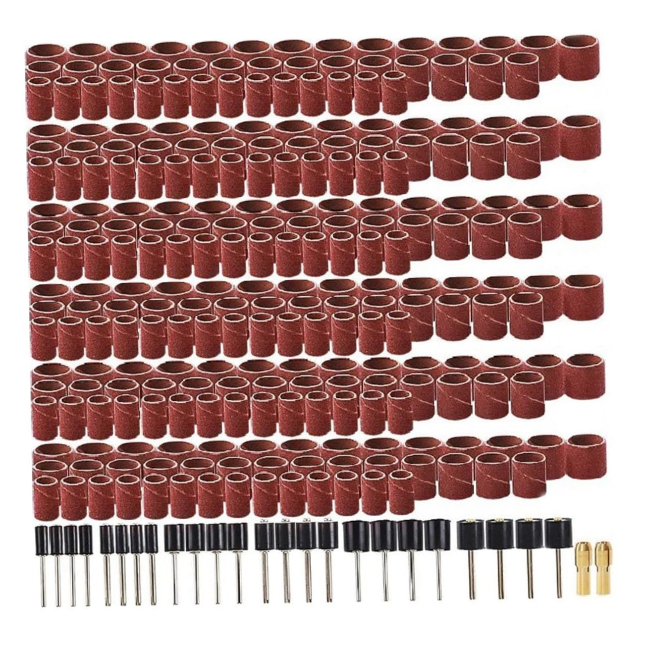 Anneaux de meulage abrasifs en oxyde d'aluminium Homoyoyo pour ponçage bois et métal (458pcs)
