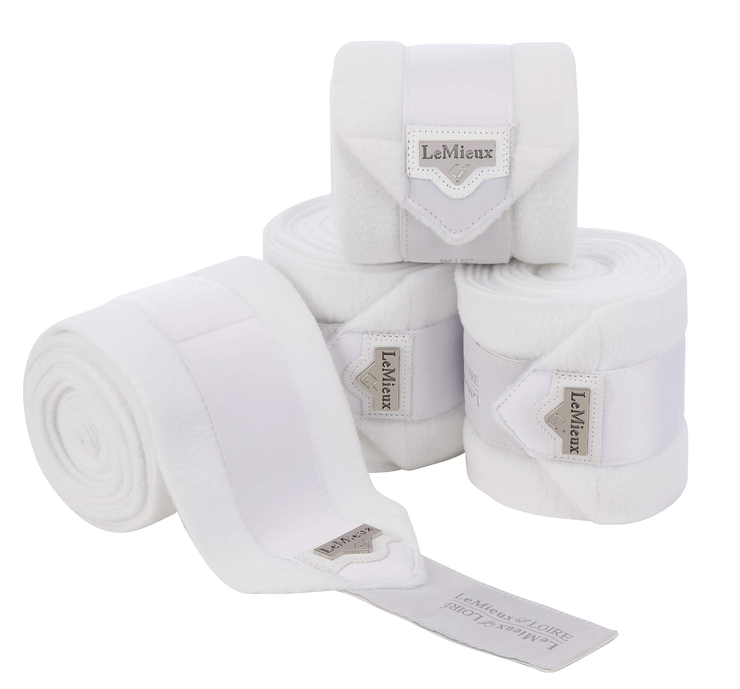 LeMieux Unisex's Loire Satin Polo Bandages White Set of 4, Full