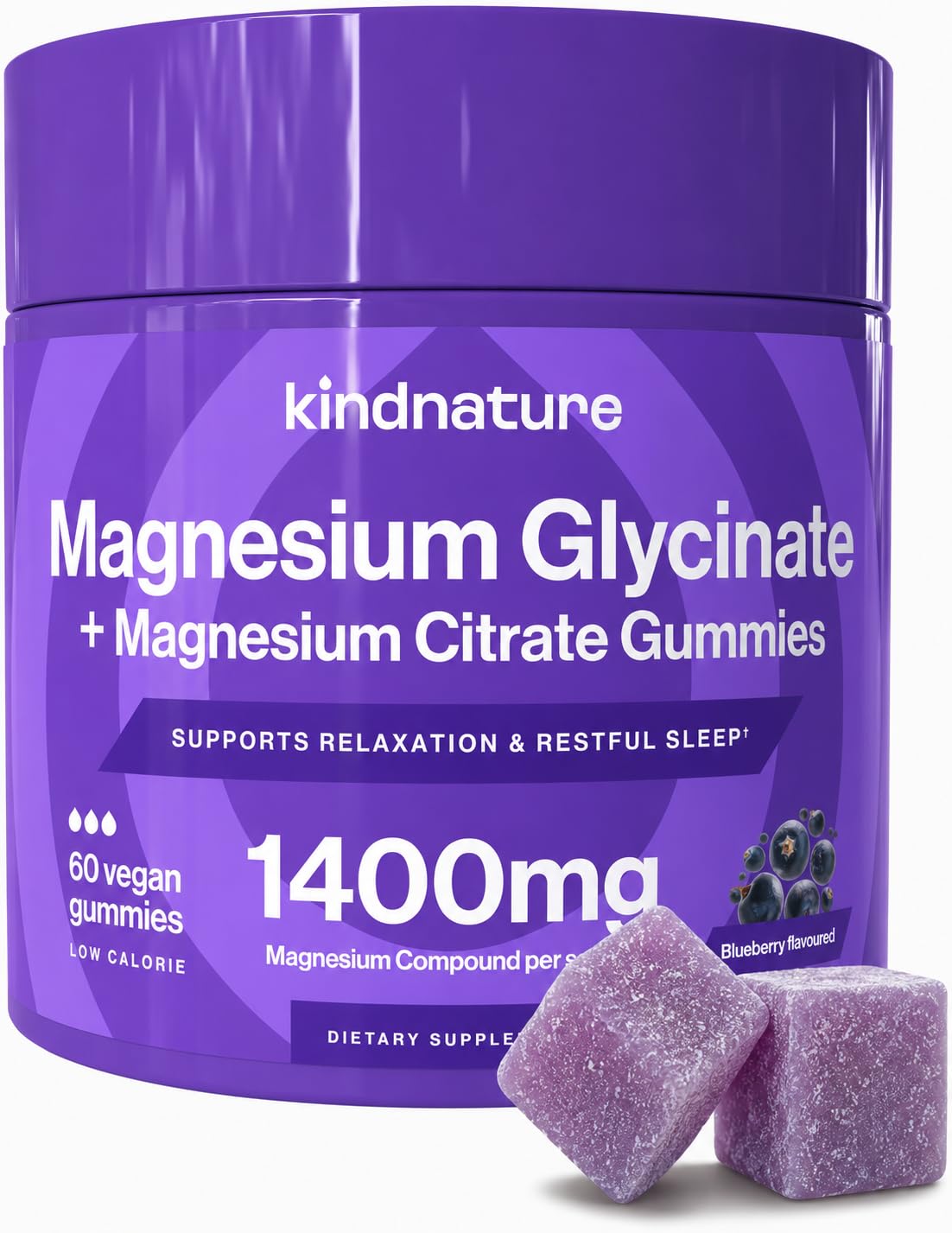 KINDNATURE Magnesium Glycinate and Citrate Gummies