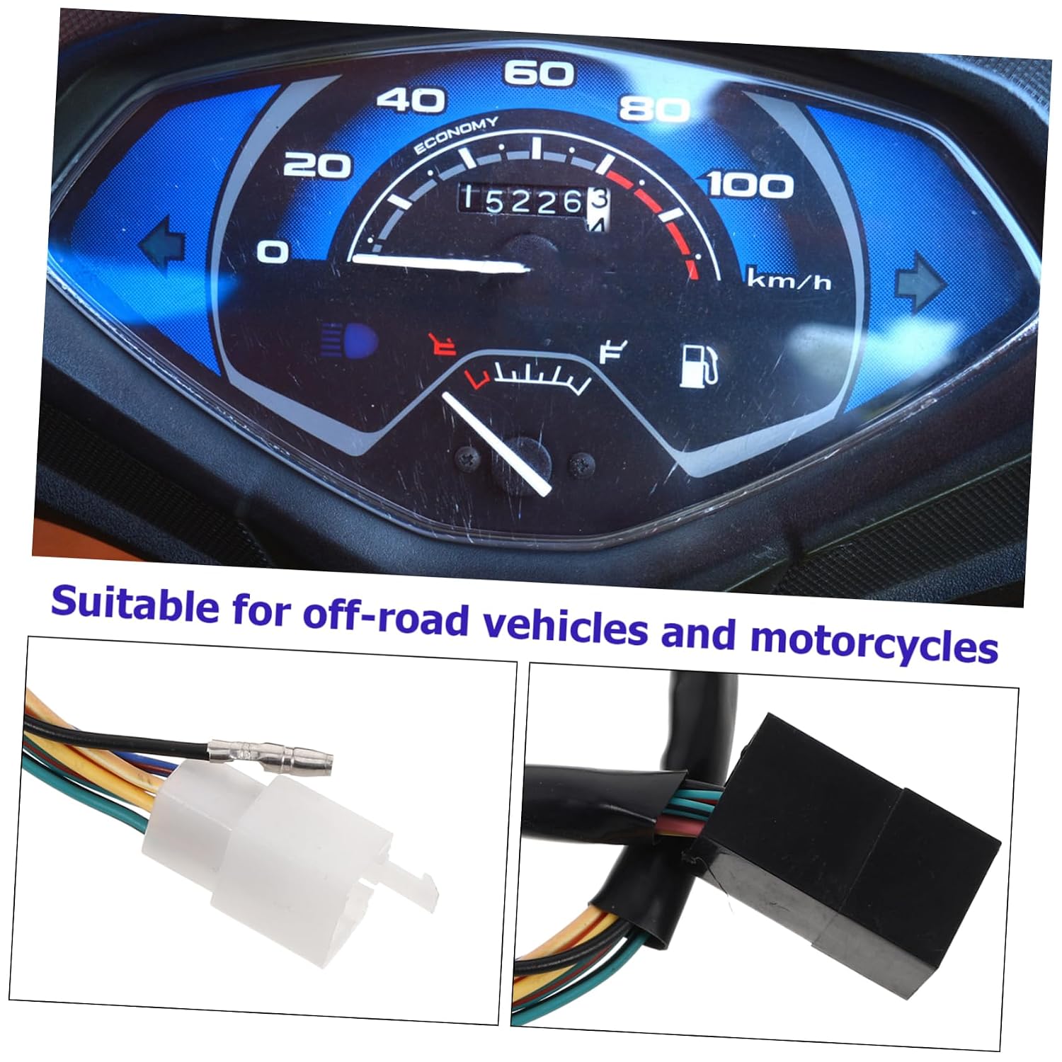 Mikinona Gear Display Indicator Function Number Housing Sensor Digital Lever Gauge LED Motorcycle Display Speedometer Motorcycle Oneal Motocross Gear Reverse Display Gokart