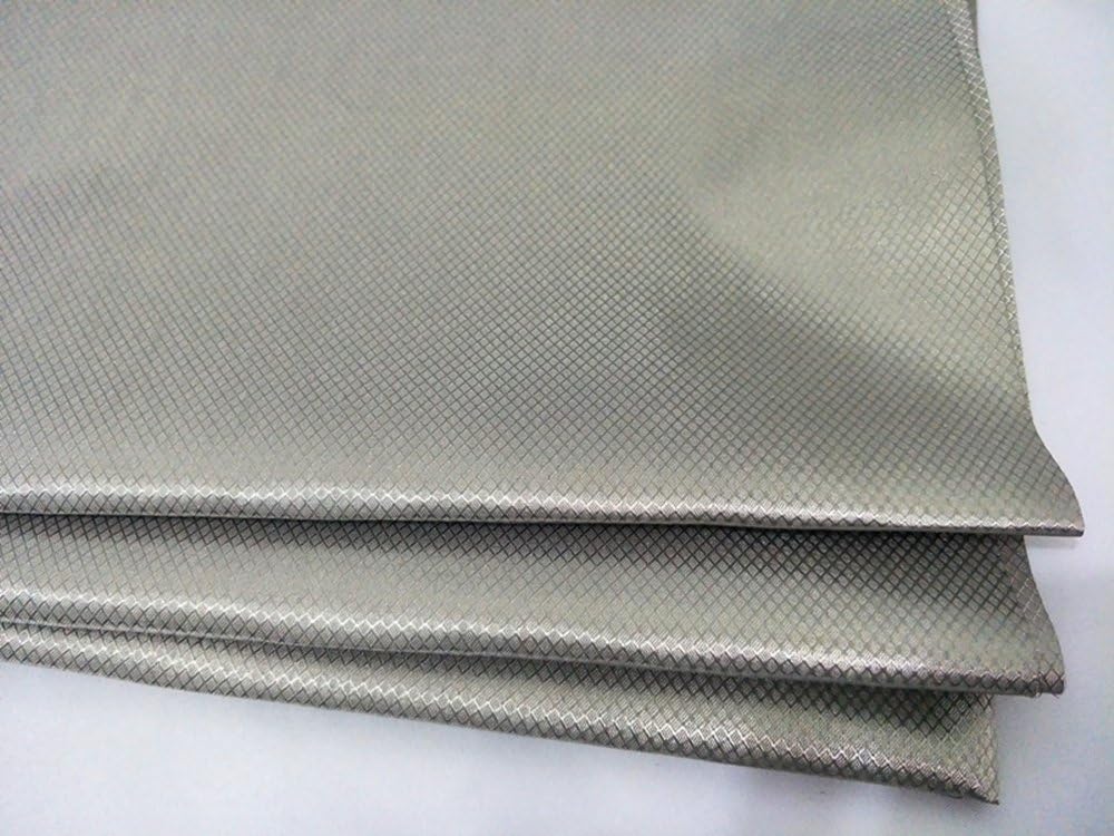 Faraday Fabric Emf Protection Fabric Silver Fiber Material Anti-Radiation Conductive Cloth Diamond Grid High Electromagnetic Shielding (Size: 1.5x4m) (236"x43")