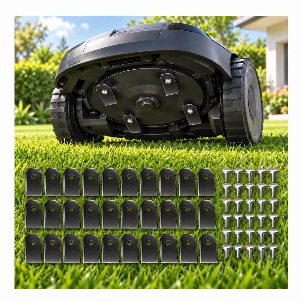 30 Sets Cuchillas de Repuesto para Cortacésped para Yard Force X80i 2020–2024
