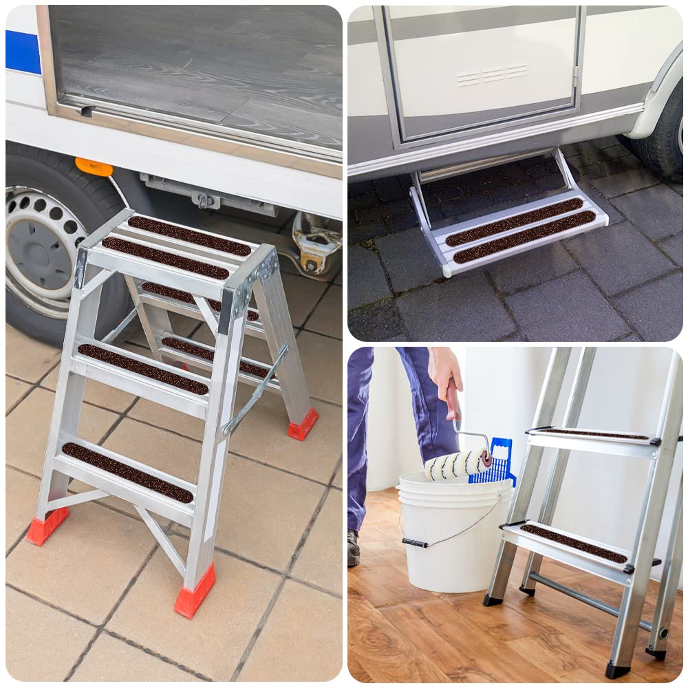 Nastro Antiscivolo Autoadesivo | 16,5 Piedi Per Scale E Pavimenti | Impermeabile E Resistente - Rosso/Bianco