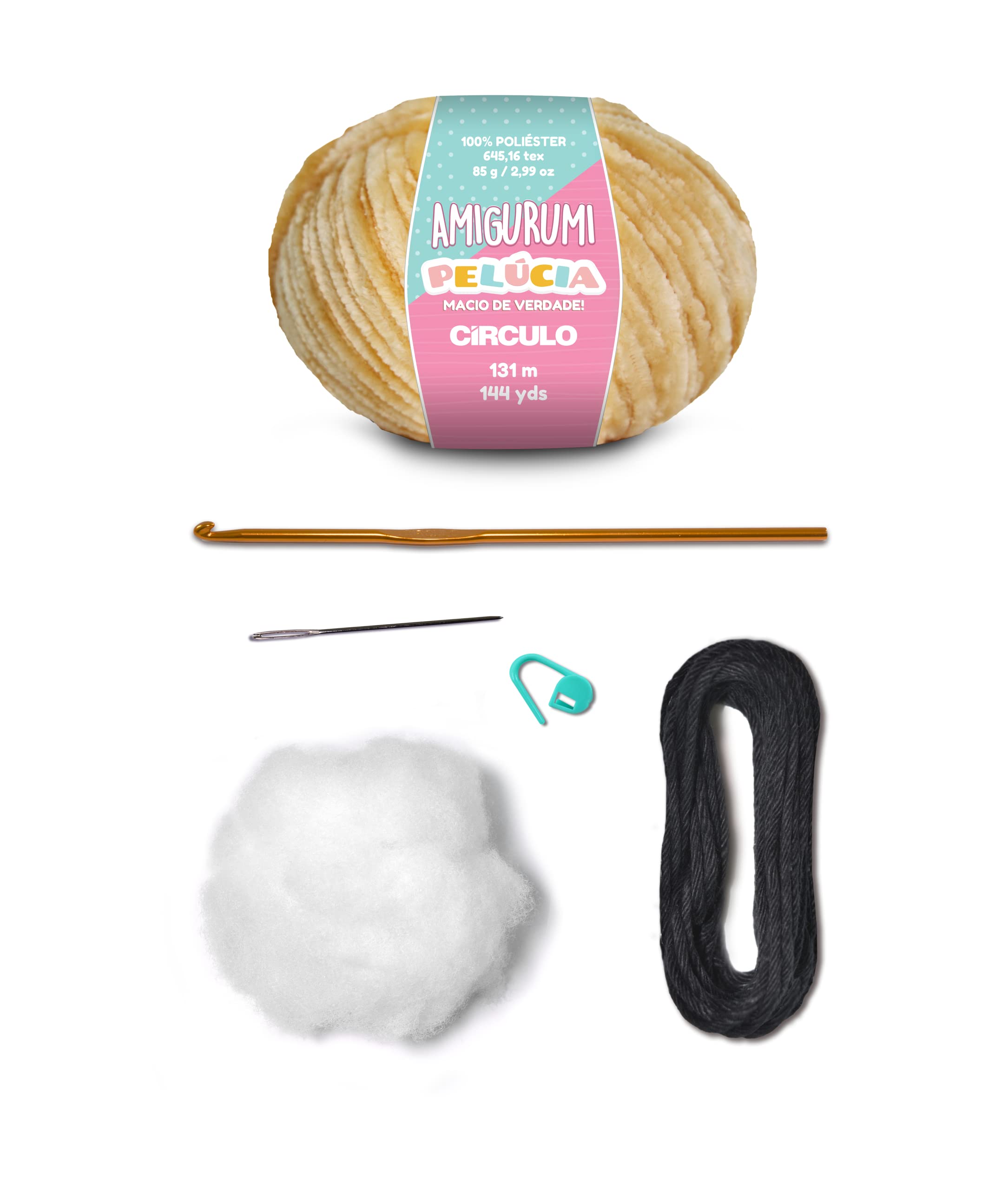 Circulo Amigurumi Crochet Kit - It's Nappy Time - Todo incluido, instrucciones fáciles - Kit de ganchillo para principiantes - Juego de ganchillo - Kit de ganchillo de animales, hilo de amigurumi