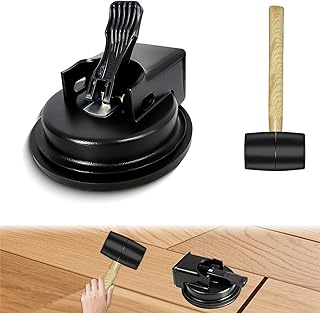 Heavy Duty Floor Gap Fixer Tool with Wooden Handle Rubber Hammer, Floor Gap Fixer Tool, Floor Suction Cup Tool - Enhanced Vacuum Suction Cup for Laminate, Vinyl, Wood Floor Repairs