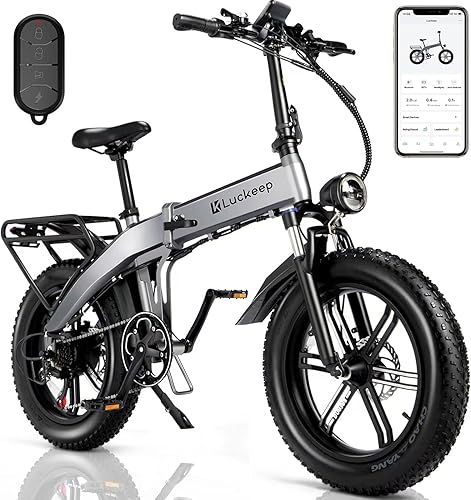 Bicicleta eléctrica para adultos de 12001400 W de pico, 3028 MPH 60 millas, batería de 720 WH 20 x 4.0 neumáticos gruesos plegables para adultos