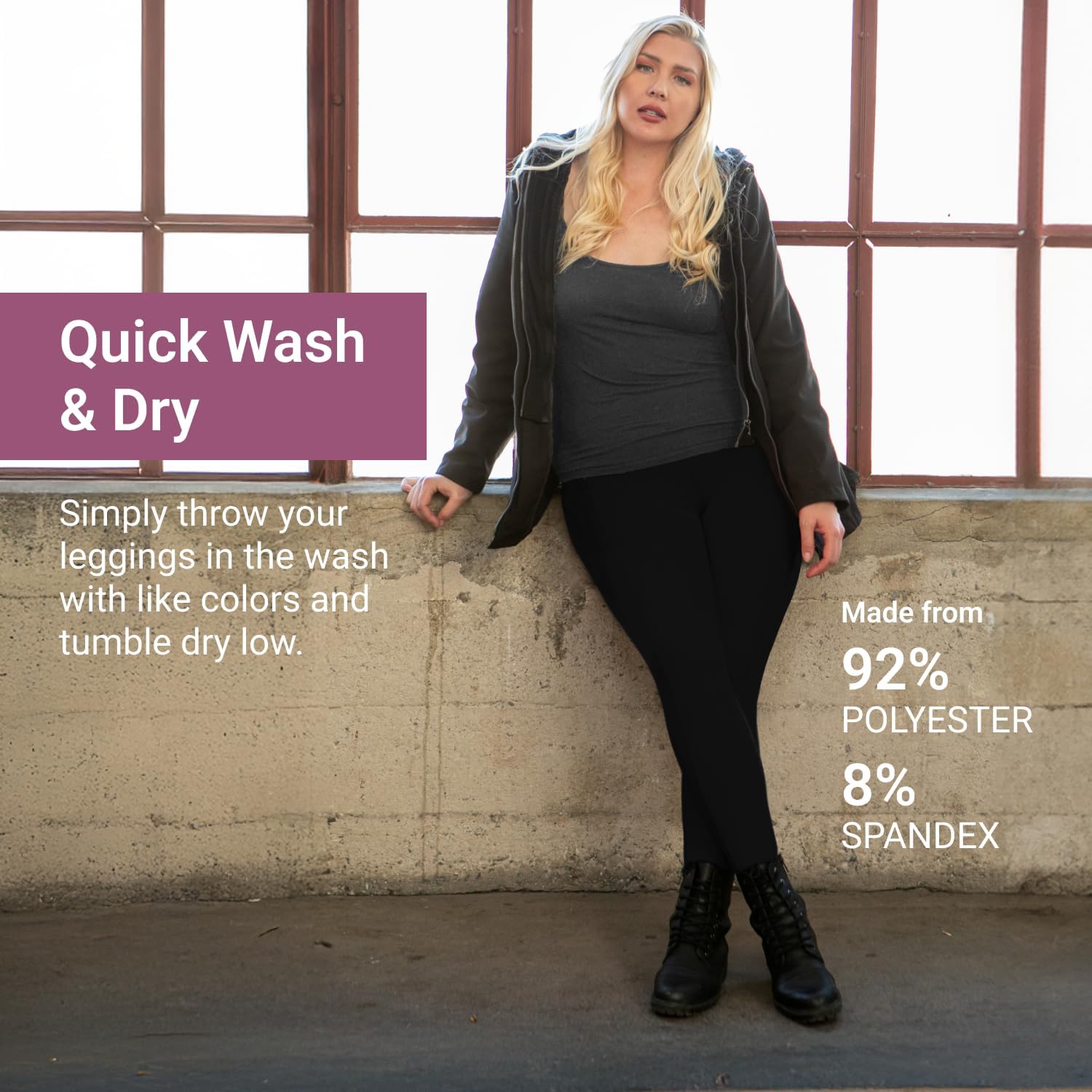 SATINA High Waisted Leggings for Women - Comfortable and Stretchy in Versatile Sizes and Colors - Image 2