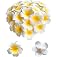 120 Pcs 5cm White Foam Hawaiian Plumeria Flower for Hair Clips Party Decor | Artificial Foam Frangipani, Waterproof & Reusabl