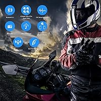 Vista 3 de EJEAS V4 Plus Sistema de Comunicación de Casco, Auriculares Bluetooth V5.1 para Motocicleta 1500m con Intercomunicador de Casco, Reducción