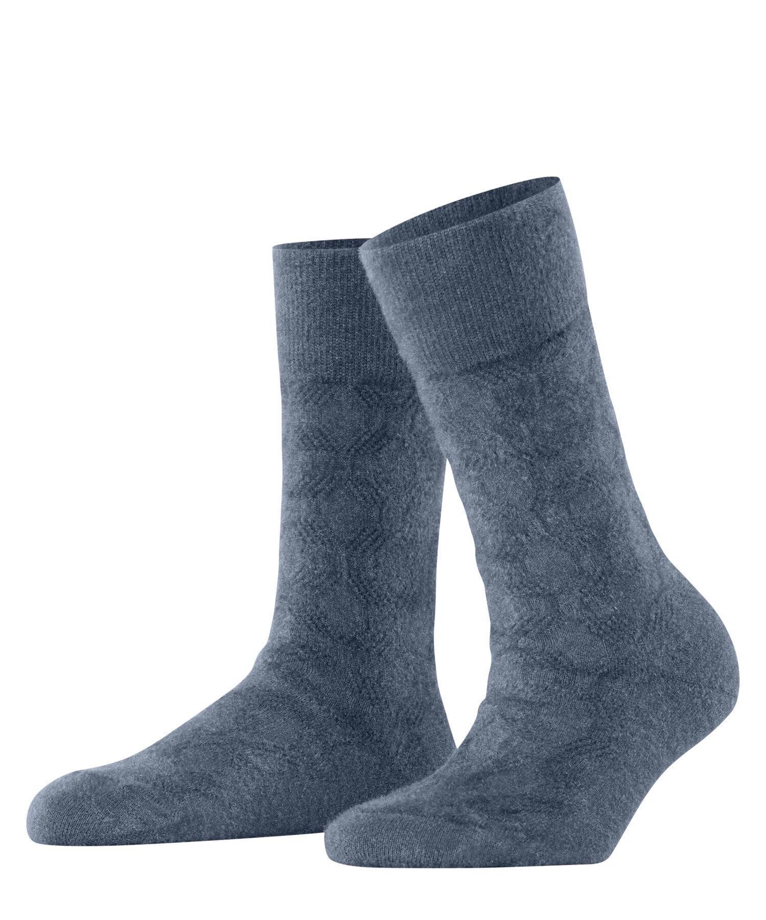 ESPRIT Women's Cable Knit W So Soft Yarn Plain Socks 1 Pair, Blue Lavender 6410, 2.5-5