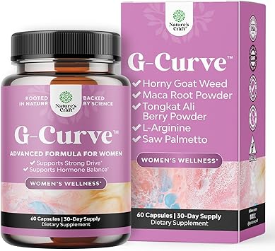 G-Curve Butt and Breast Growth Capsules - Horny Goat Weed for Butt Growth Support - Advanced Herbal Formula with Muira Puama & Maca Root - Supports Bigger Butt, Bigger Breast - Easy to Swallow - 60Ct