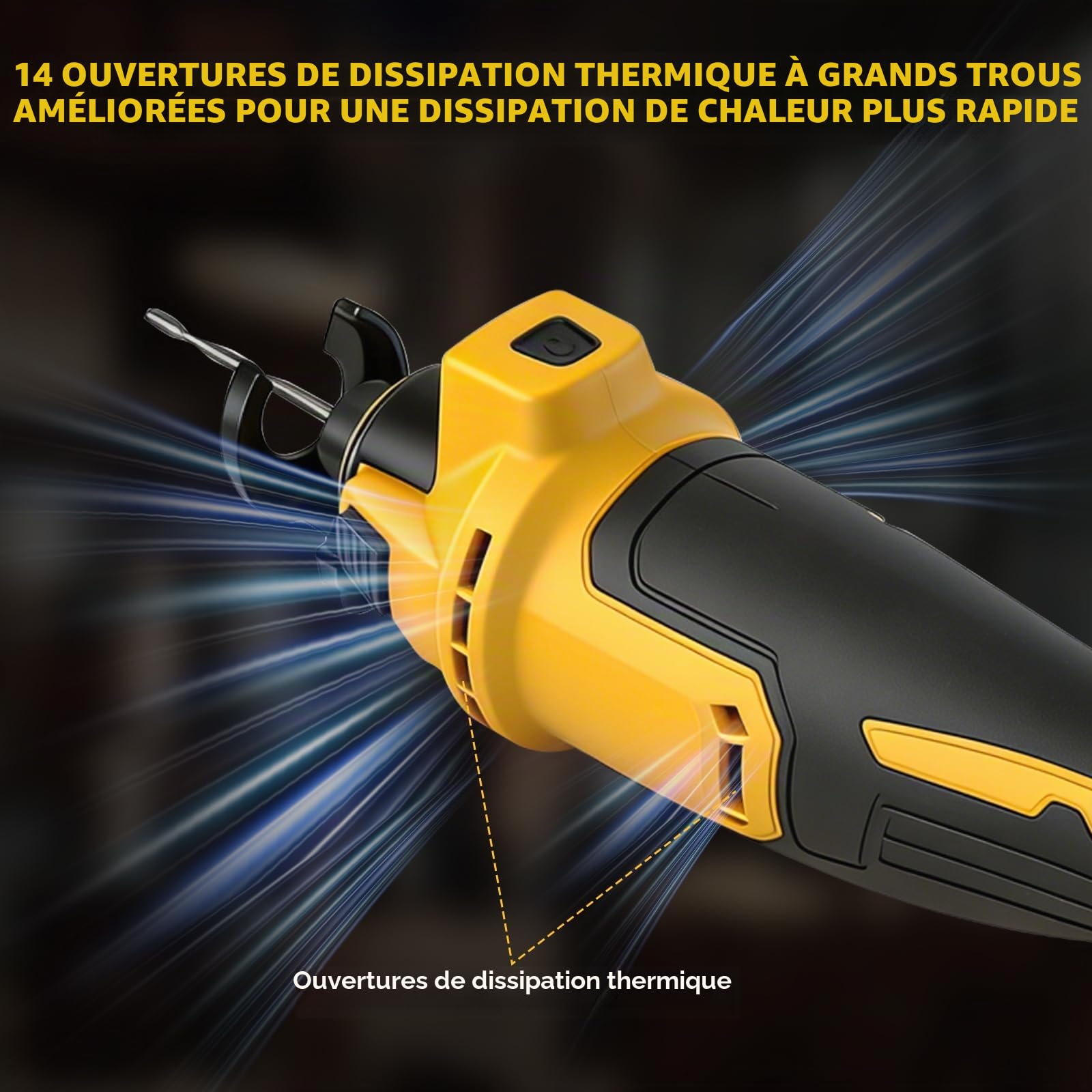Coupe-cloison sèche sans fil pour Dewalt, 30 000 tr/min, scie à tronçonner sans balais avec lumière LED, scie rotative à profondeur réglable pour cloison sèche, kit de scie à spirale compacte pour