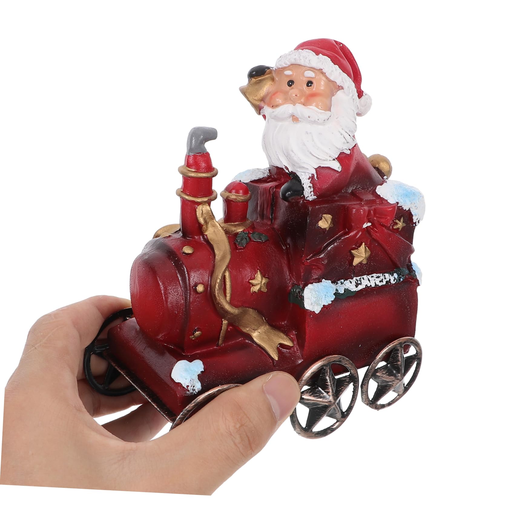 Vaguelly 3piezas Decoración Navideña Tren De Resina Juego De Adornos Navideños para Escritorio Decoración De Mesa Navideña Adornos De Tren para Escritorio Trenes Navideños para Oficina