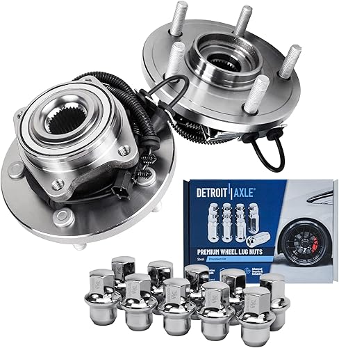 Miniatura 474 de Detroit Axle - Kit de cubos de rodamiento de rueda delantera de 6 piezas para Dodge Dart 2013-2016, Chrysler 200 2015-2017, 2 cojinetes de rueda