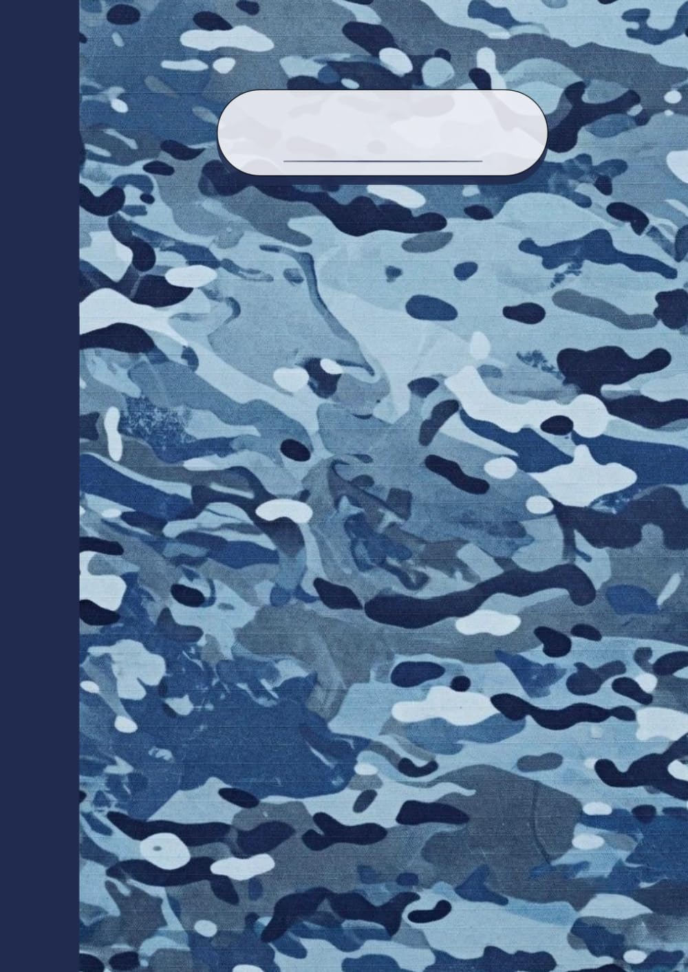 Blank Sketchbook & Composition Notebook, Unlined Journal with Page Numbers, 120 Pages (60 Sheets), 8.27 x 11.69" (A4) - Ocean Tactical Pattern: ... Journaling & Indexing | Premium Softcover