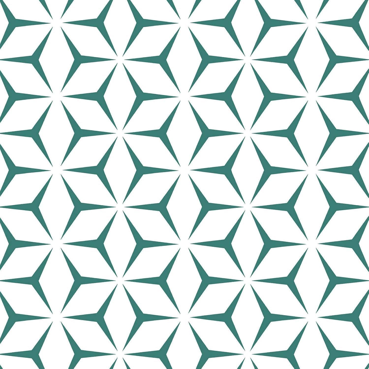 - Wall Paper Peel and Stick Modern Green Wallpaper Peel and Stick Boho Geometric Green Contact Paper for Cabinets and Drawers Renter Friendly Self-Adhesive Removable Waterproof 17.7” x 118”