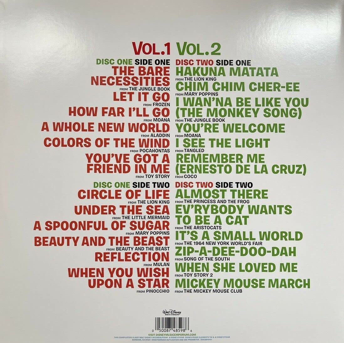DISNEY ULTIMATE HITS VOL. 1 & VOL. 2