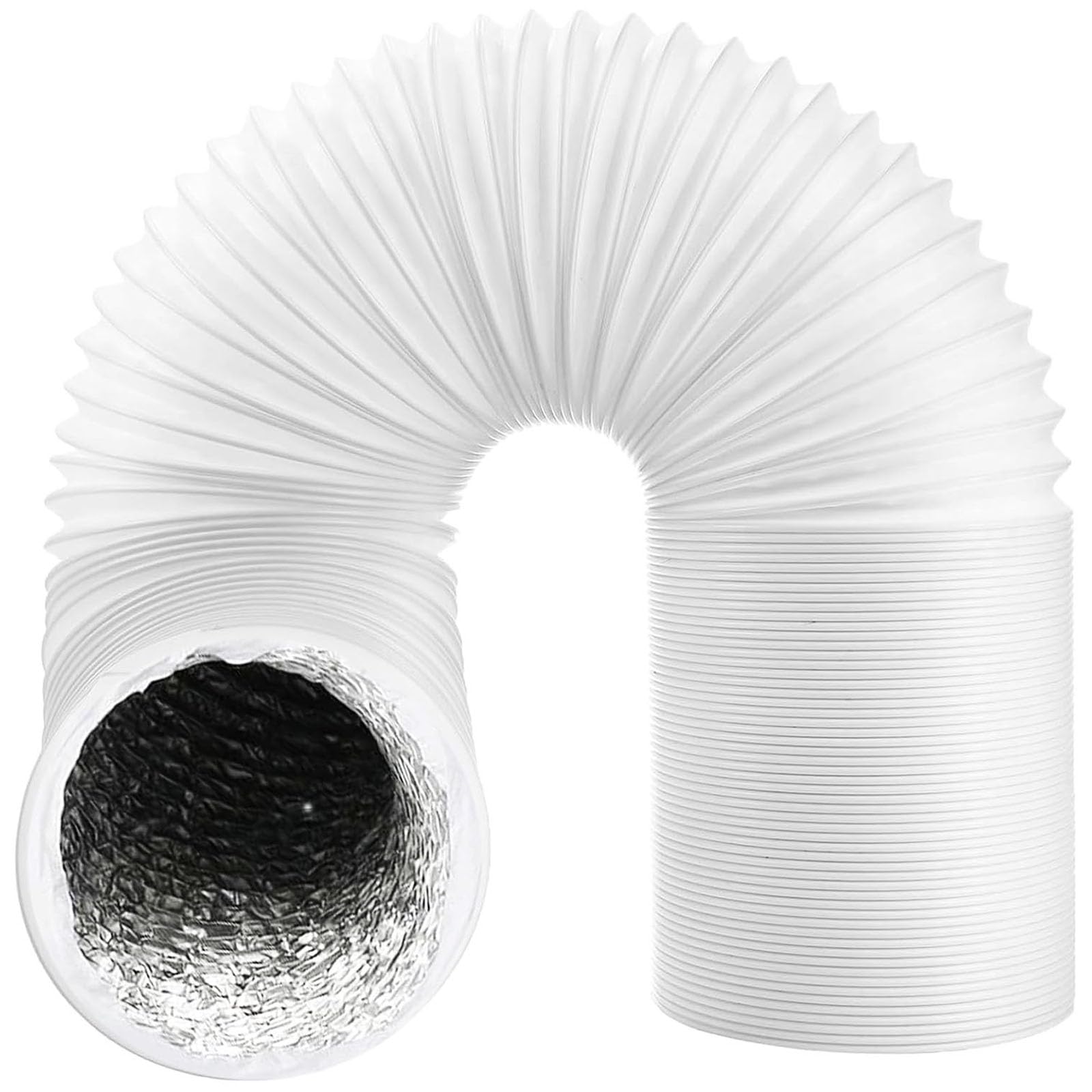 SPARES2GO Air Conditioning Duct Hose 5.9" 15cm 3 Metres Heat Insulated PVC Flexible Air Con Vent Universal AC Pipe