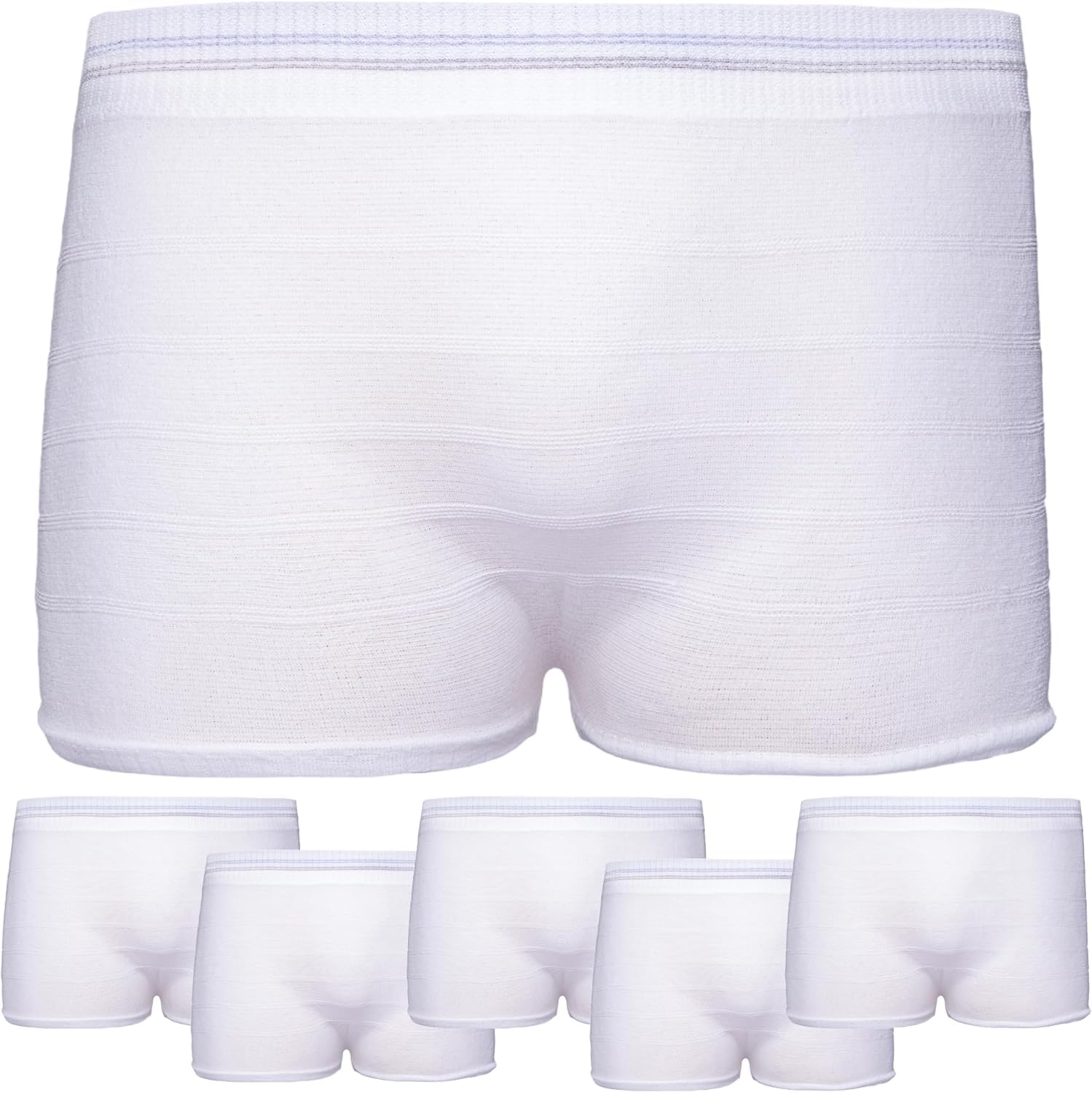 Vakly Knit Mesh Underpants [5 Pack] Disposable Underwear for Postpartum, Hospital Recovery, Incontinence, Maternity - High Waisted, Soft, Stretchy,