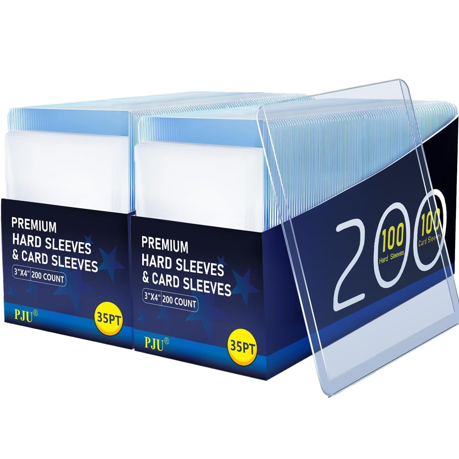 Amazon.com: 400 Hard Plastic Card Sleeves, Premium Baseball Card Protectors,  3