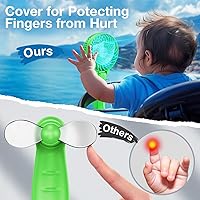 Vista 6 de VersionTECH. Mini ventilador de mano, ventilador de escritorio USB, pequeño ventilador de mesa portátil personal con USB recargable funciona