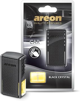 AREON Car Air Freshener Vent Clip - Premium Car Air Freshener for Vent - Long Lasting Car Air Freshener - Car Odor Eliminator, Black Crystal Scent, 0.27 oz