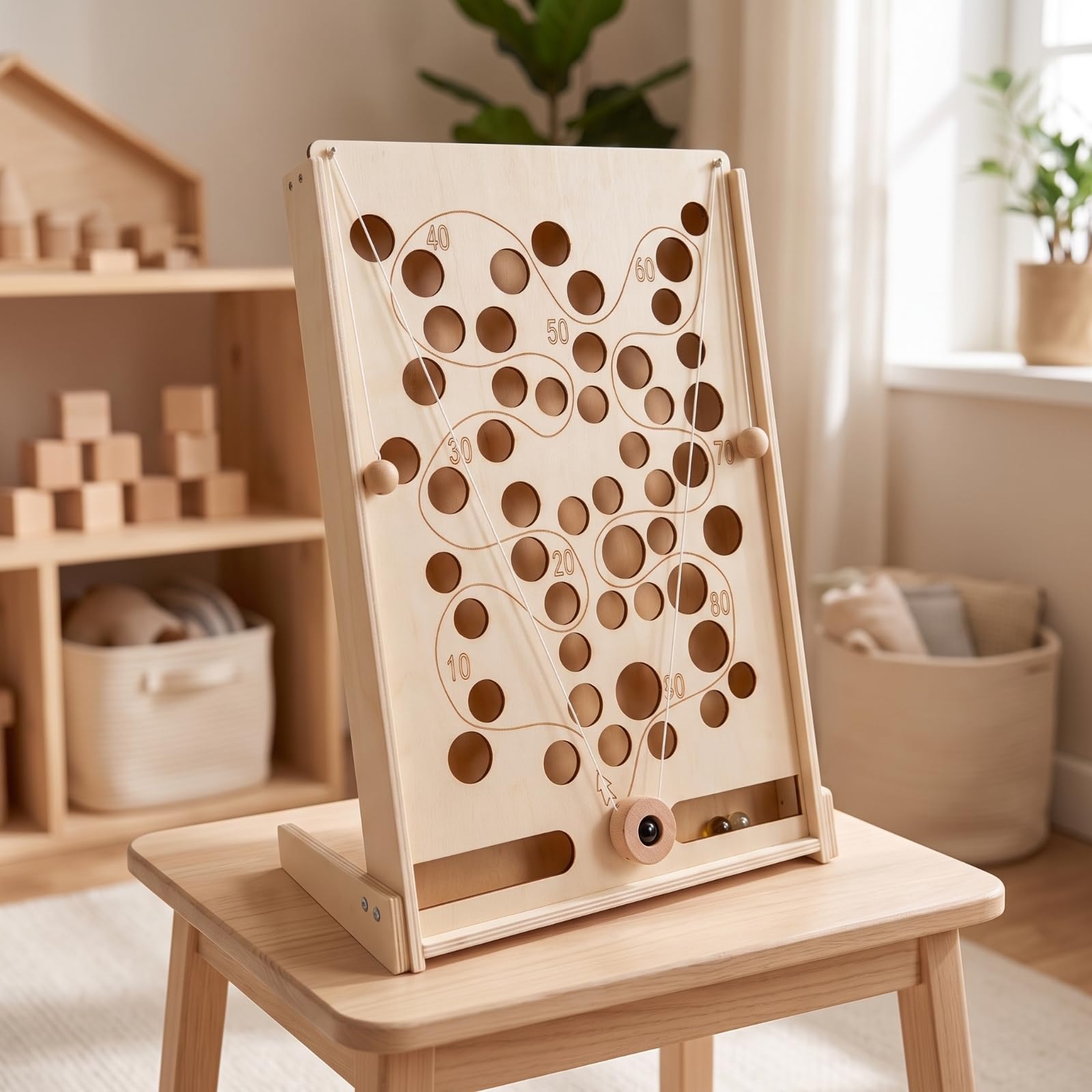 Almencla Ansprechend | Kompaktes Design für den T, mit Gummibändern, kindgerecht, Murmelspiel, Garten, , , Mehrloch