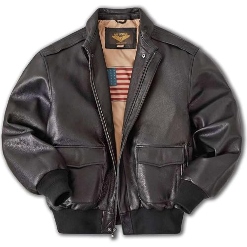 Landing Leathers Men Air Force A2 Leather Bomber Jacket