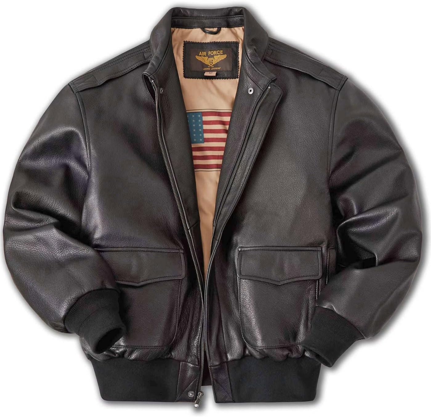 Landing Leathers Men Air Force A2 Leather Bomber Jacket (Also available in Big & Tall)