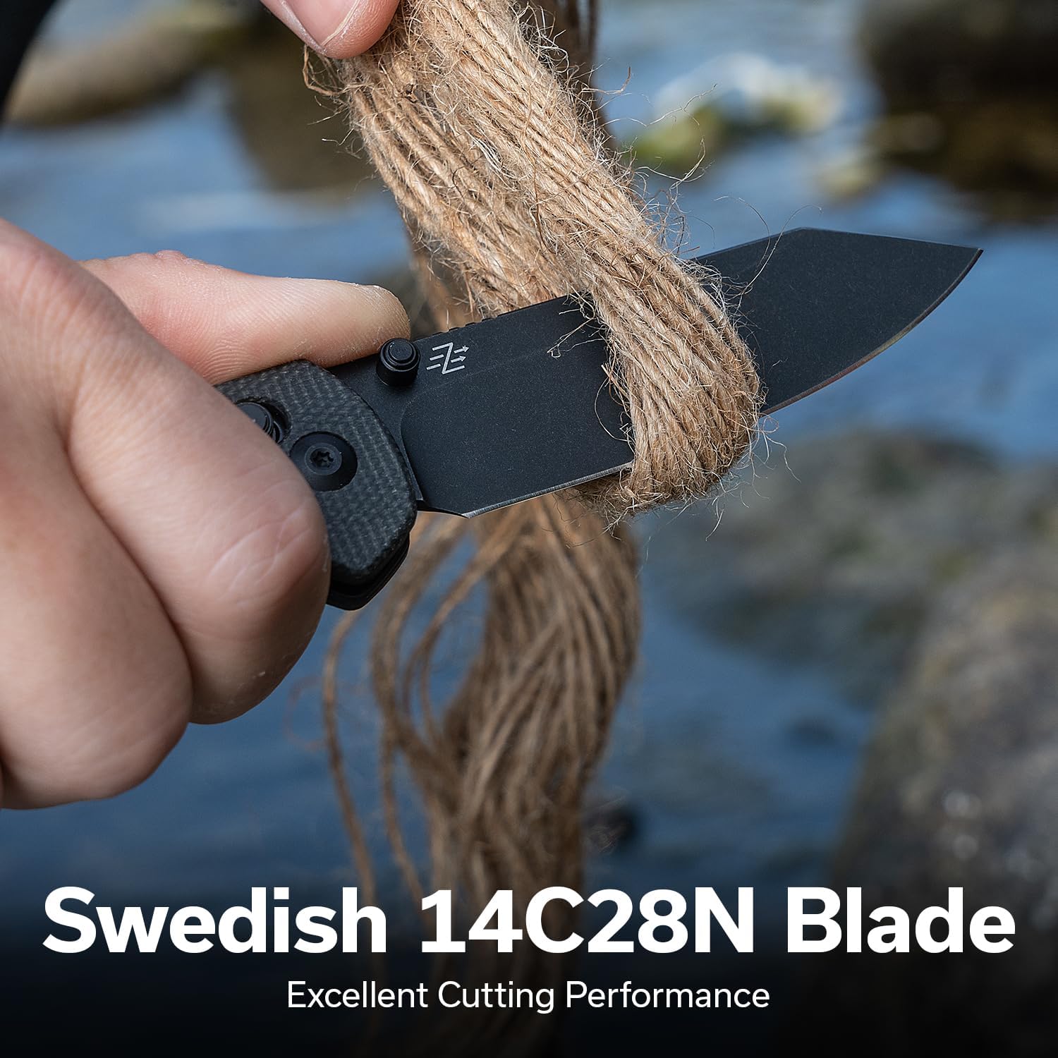 CIVIVI Over Yonder Folding Pocket Knife, Larger Award-Winning Yonder Upgrade, 3.35" 14C28N Blade Micarta Handle, Zac Whitmore Design, EDC Knife for Camping Hiking, Ideal Gift for Men Dad C25027-1