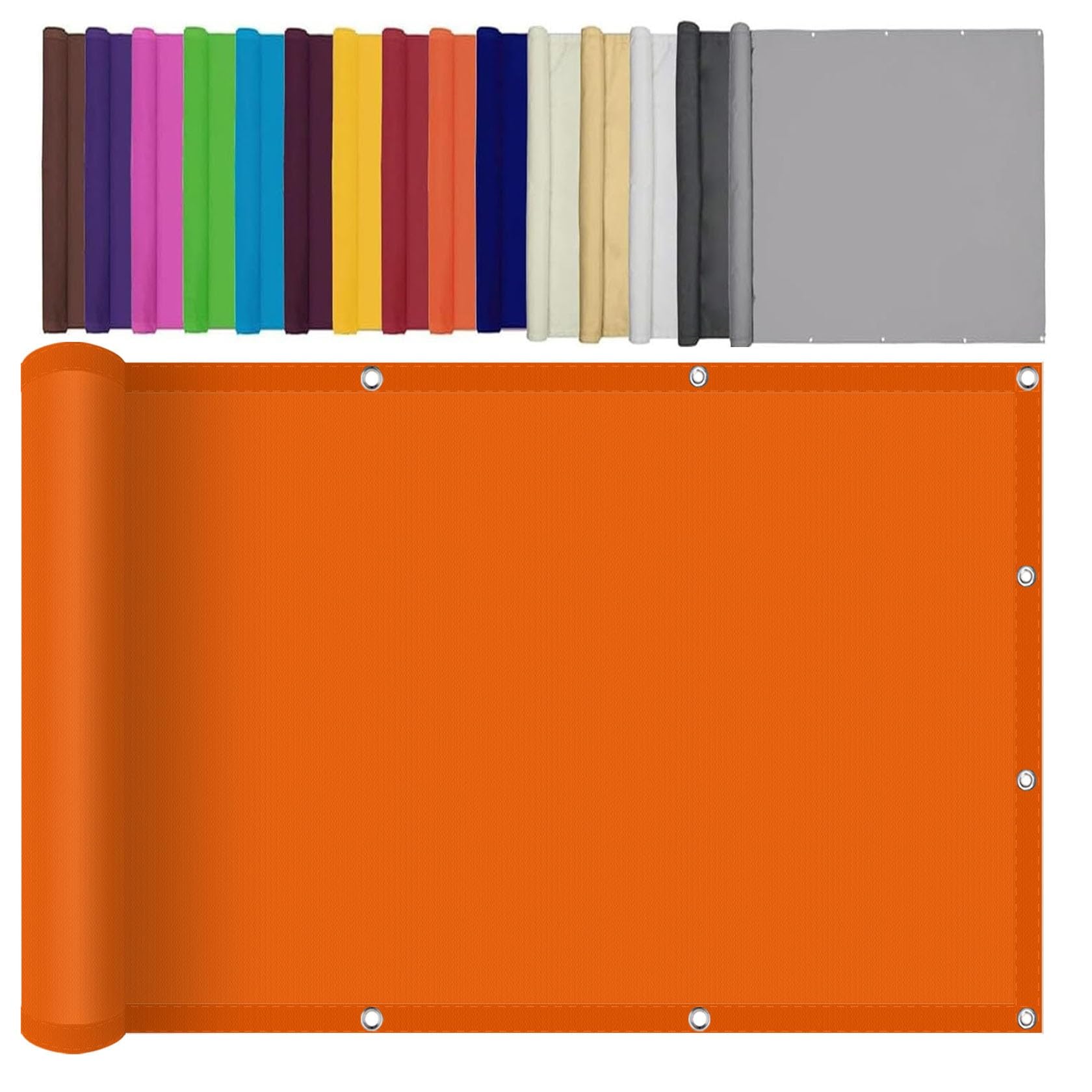 Voile d'ombrage orange pour repas sur la terrasse et protection solaire
