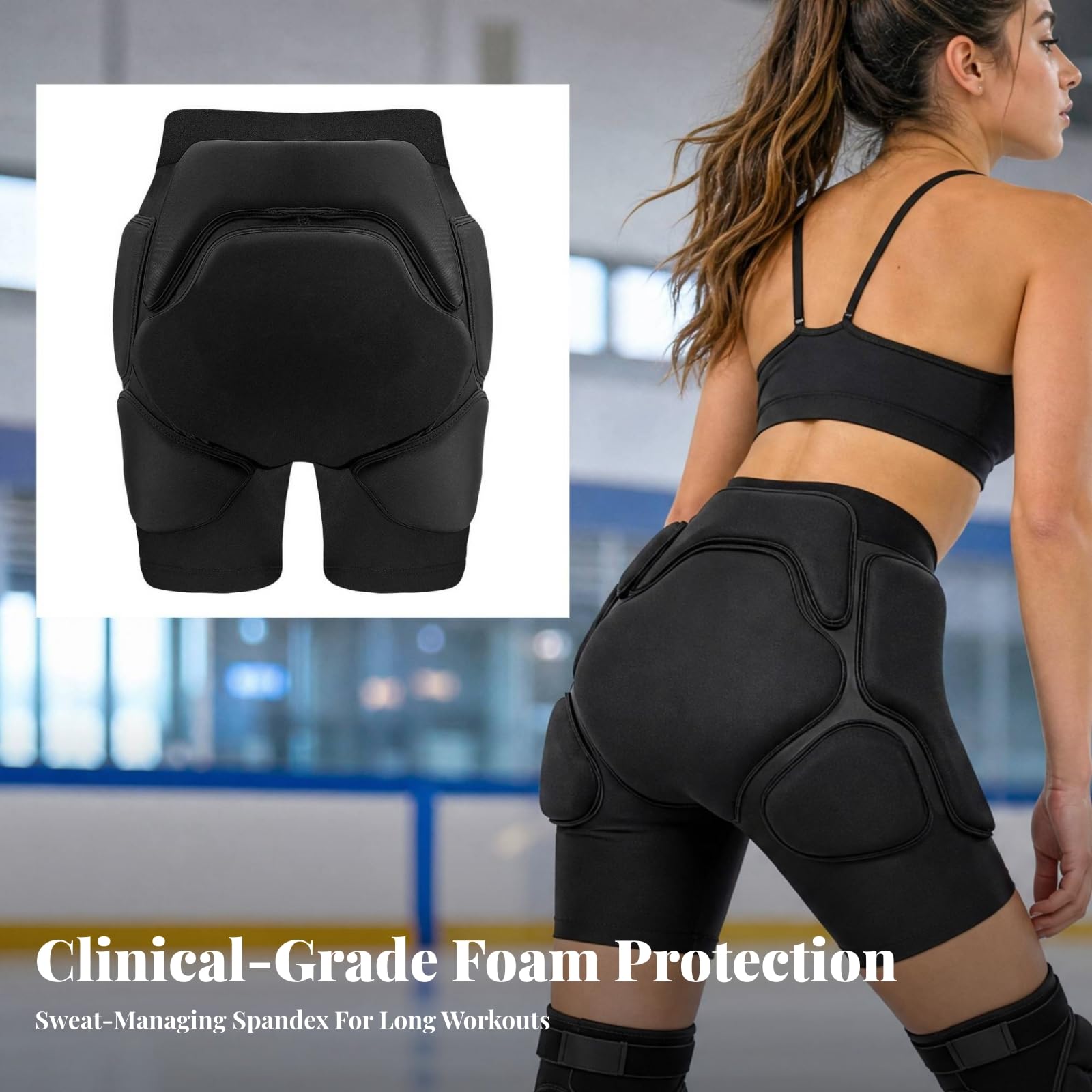 Hose mit hocichtschaumpolsterung gepolstert gepolsterte Hose eng anliegend gepolsterte Shorts für Training , XXS