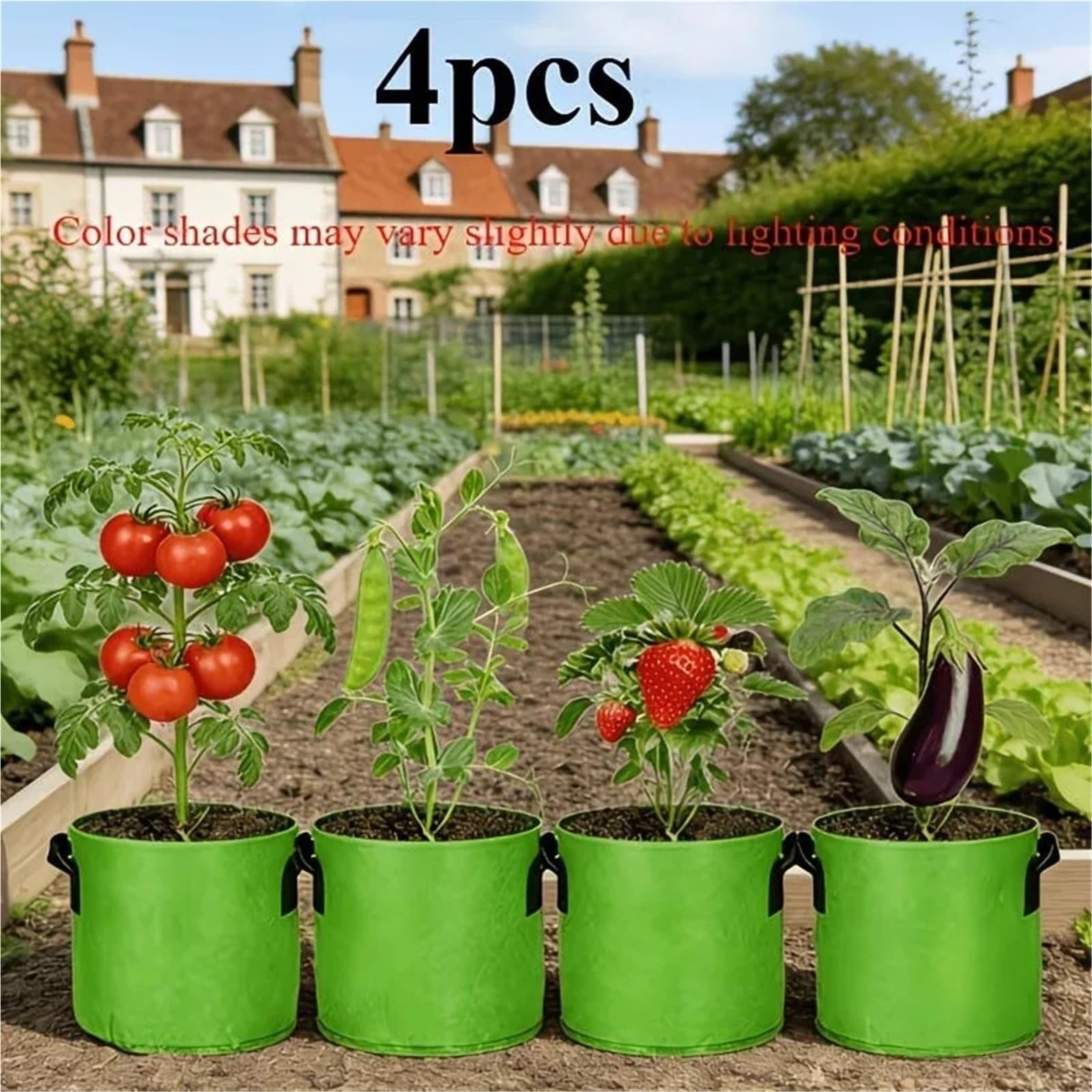 Stofftopf 4 Stück atmungsaktive Pflanzbeutel | For Kartoffelkarotte(4pc)