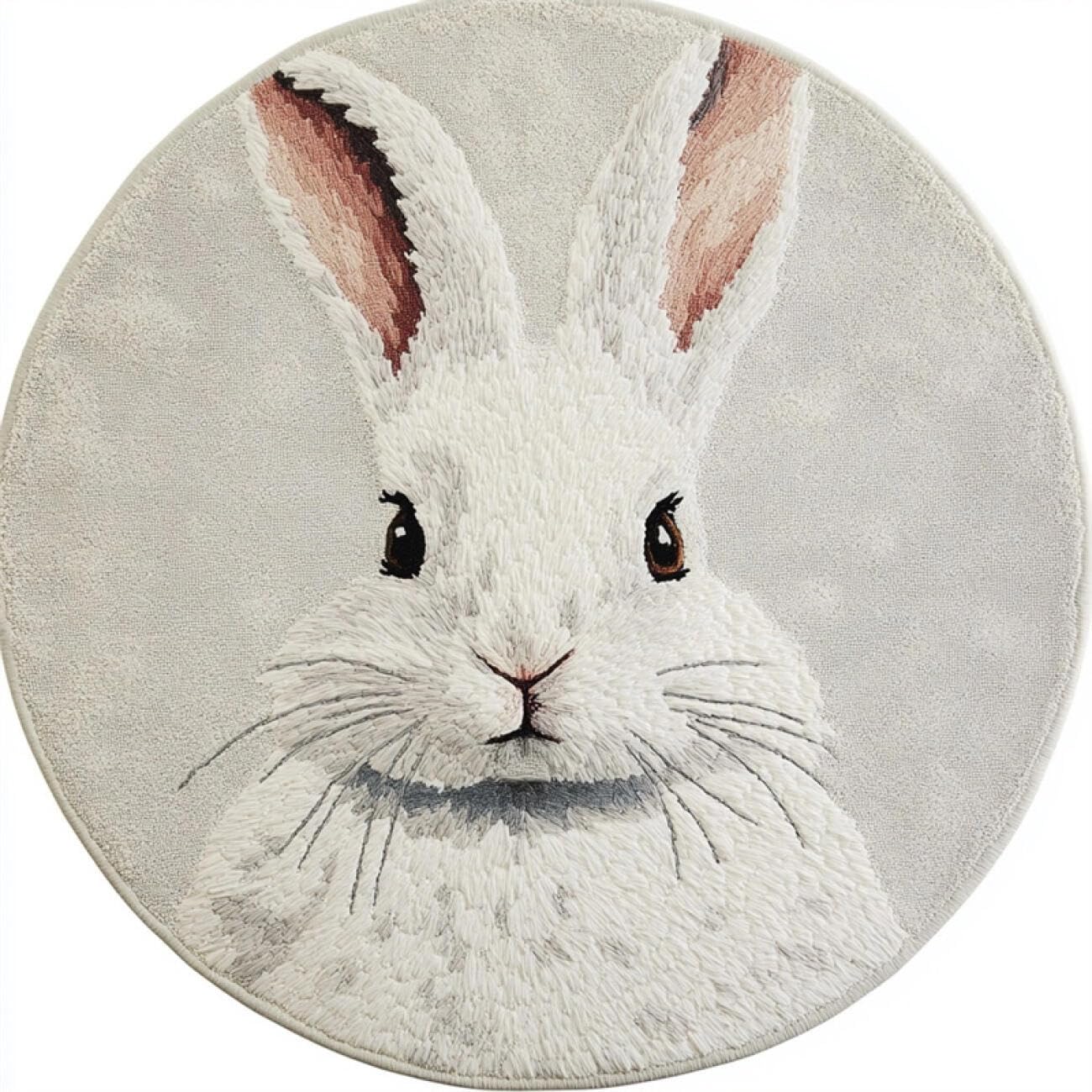 Kitquiver Latch Hook Carpet Kits Rabbit Portrait 80x80cm