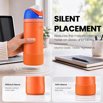 Linkidea 2 Pack Silicone Bottle Boot for Owala FreeSip Kids Bottle 16oz