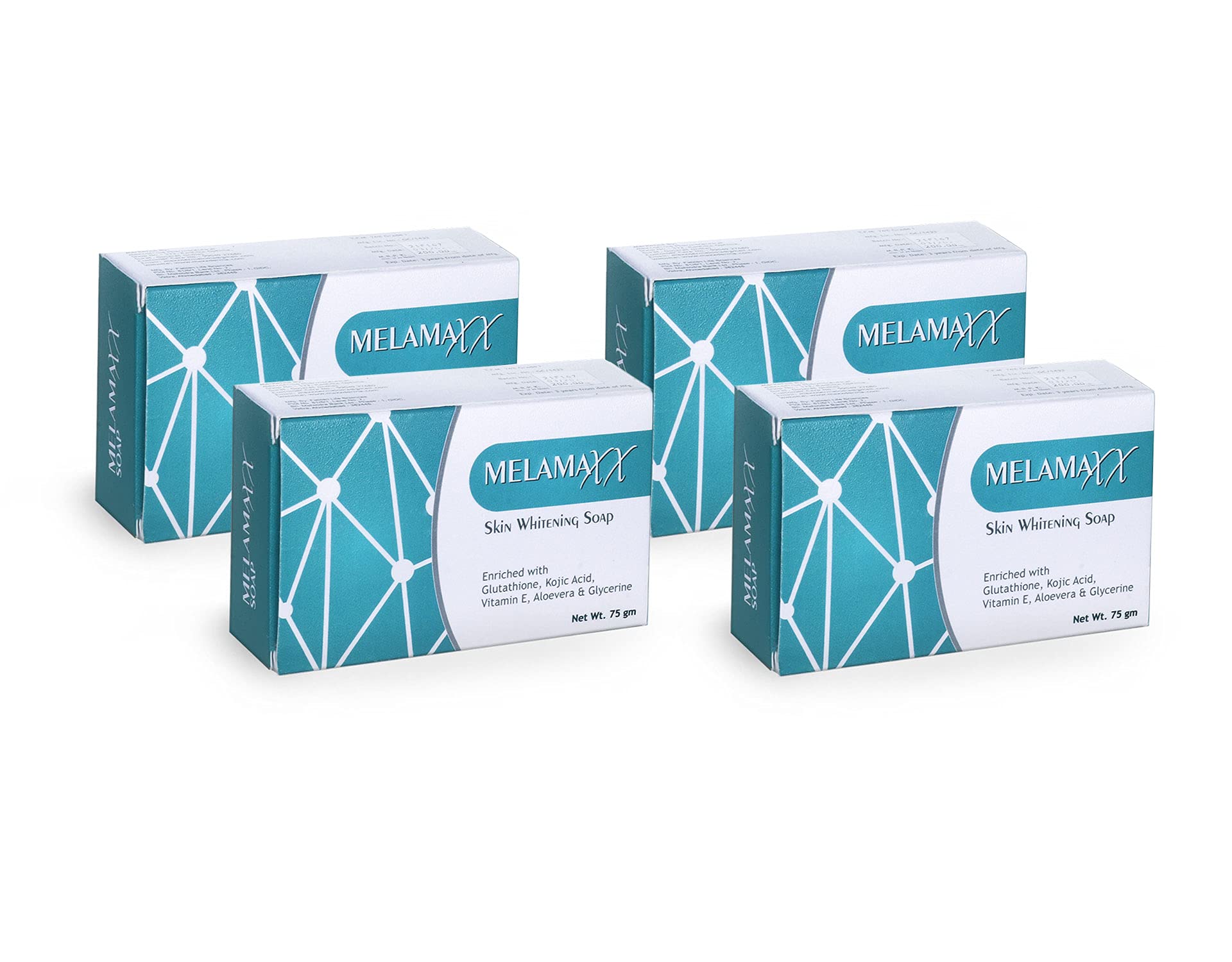 Melamaxx Glutathione Skin Whitening Soap (Pack of 4) (300 g) (4 x 75 g)